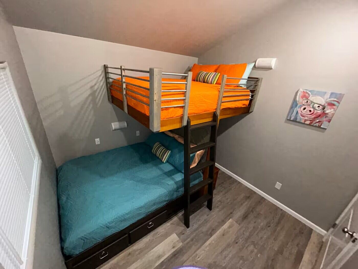 bedroom view with bunk beds